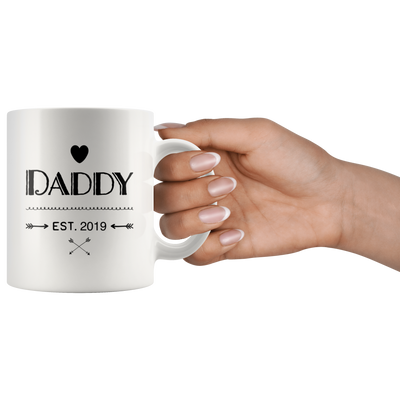 Daddy Est 2019 Expectant Parents and New Dad Funny Coffee Mug 11 oz
