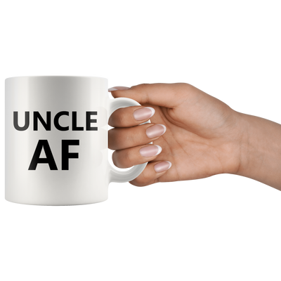 Uncle AF Mug From Niece Nephew Family Funny Ceramic Coffee Cup 11 oz