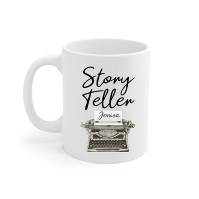 Personalized Storyteller Writer Author Ceramic Coffee Mug 11oz White