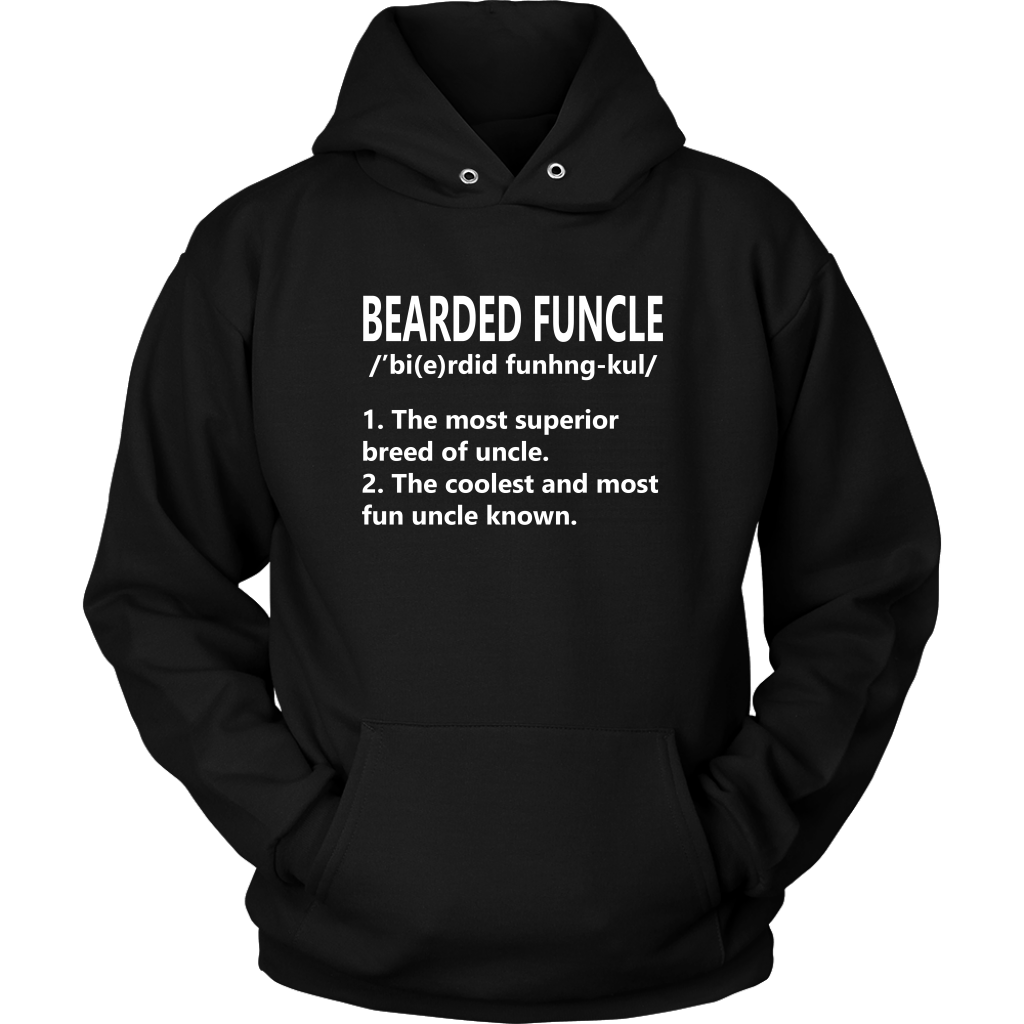 Bearded Funcle Definition Best Uncle Gift Hoodie