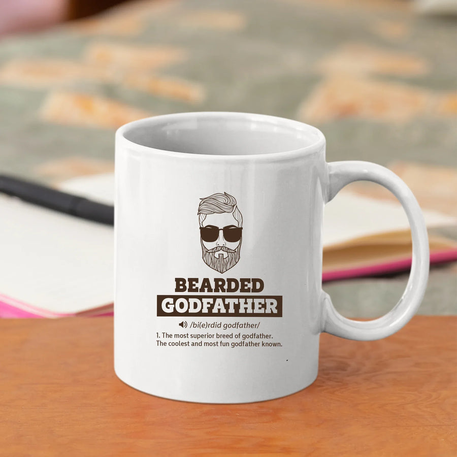 Bearded Godfather Definition From Godchild Christening Coffee Mug 11oz, image 5 of 5