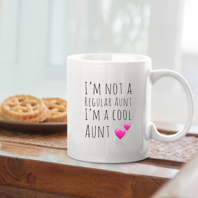I'm Not A Regular Aunt I'm A Cool Aunt Funny Coffee Mug
