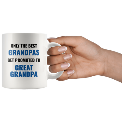 Grandpa Mug Promoted to Great Grandpa Coffee Mug 11oz - Grandpa Gifts