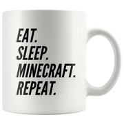 Gamer Coffee Mug Eat Sleep Minecraft Repeat.