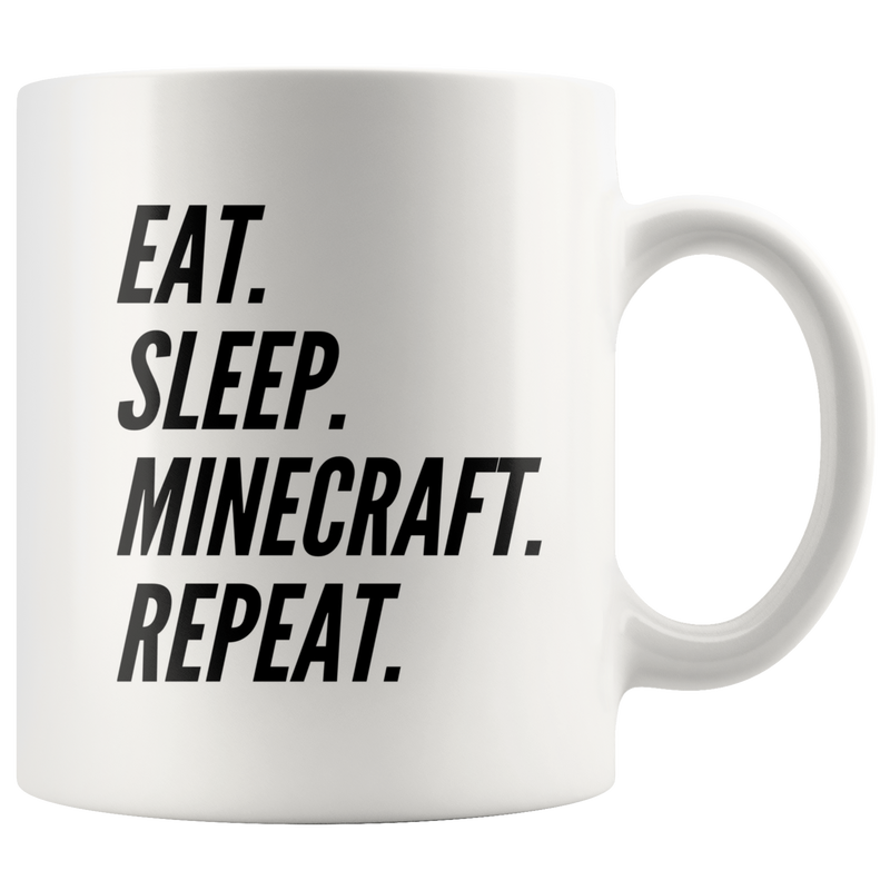 Gamer Coffee Mug Eat Sleep Minecraft Repeat