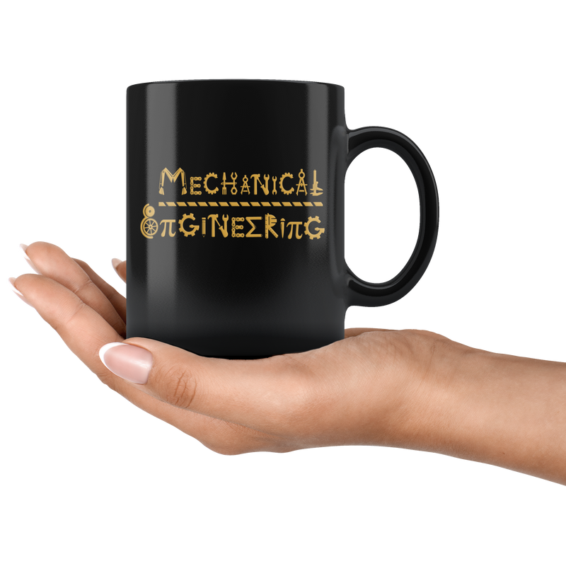 Mechanical Engineer Black Coffee Mug