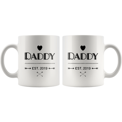 Daddy Est 2019 Expectant Parents and New Dad Funny Coffee Mug 11 oz