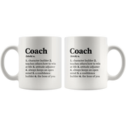 Coach Definition Gifts For Boss Team Manager Novelty Coffee Mug 11oz - Panvola