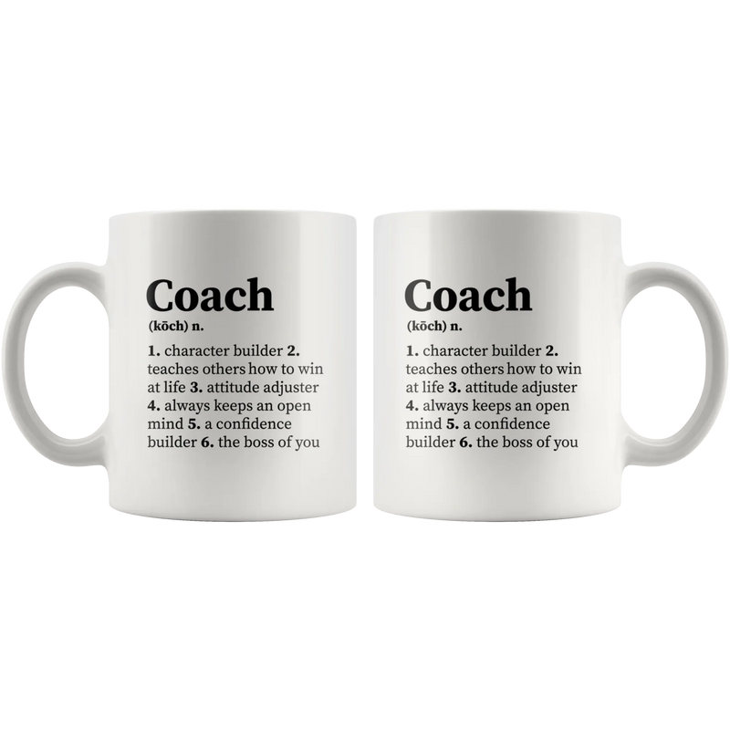 Coach Definition Gifts For Boss Team Manager Novelty Coffee Mug 11oz - Panvola