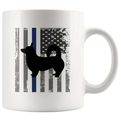 Corgi Police Thin Blue Line Flag Gift Idea Ceramic Coffee Mug 11 oz.