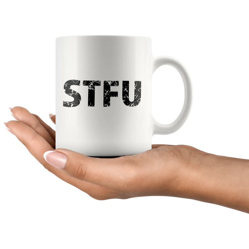 STFU Computer Based Convo Funny Gift Ceramic Coffee Mug 11 oz - Panvola