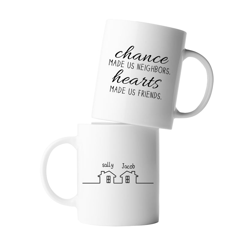 Personalized Chance Made Us Neighbors Coffee Ceramic Mug 11oz White