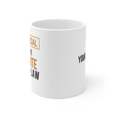 Personalized It's Official I'm the Favorite Son-In-Law Coffee Mug 11 oz Customized Family Ceramic Cup White