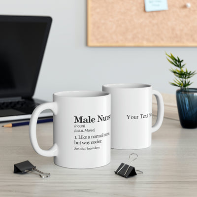 Personalized Male Nurse Definition Mug Murse Like A Normal Nurse But Way Cooler Coffee Mug 11 oz White