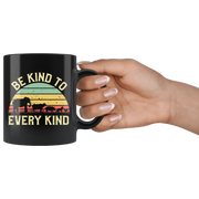 Be Kind To Every Kind Vintage Vegan Animal Social Justice Mug 11 oz - Panvola