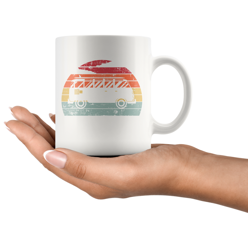 Camping  Van Retro Style Outdoor Activities Lover Coffee Mug 11 oz