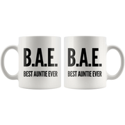BAE Best Auntie Ever For Aunt From Niece Nephew Sister Coffee Mug 11oz White - Panvola