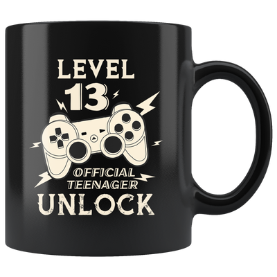 Level 13 Official Teenager Unlock Gamer Controller Ceramic Coffee Mug 11oz