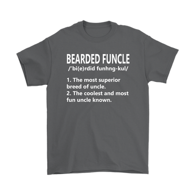 Bearded Funcle Definition Uncle Gift Idea From Niece Nephew Tshirt