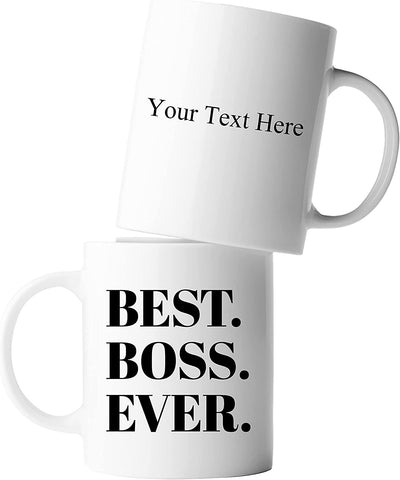 Customized Best Boss Ever Personalized Mug From Employee To Employer Coffee Cup 11oz