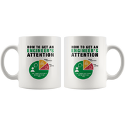 How To Get An Engineer's Attention Funny Coffee Mug For Engineering 11oz White.
