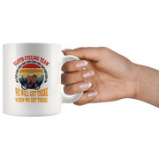 Sloth Cycling Team We Will Get There Retro Vintage Sunset Mug 11 oz - Panvola