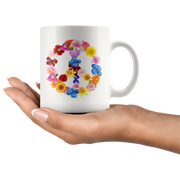 Peace Love Sign Inspiring World Peace Statement Motivational Coffee Mug 11 oz - Panvola