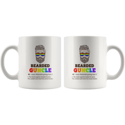 Bearded Guncle Definition Gay Uncle Beard Lover Coffee Mug White 11 oz - Panvola