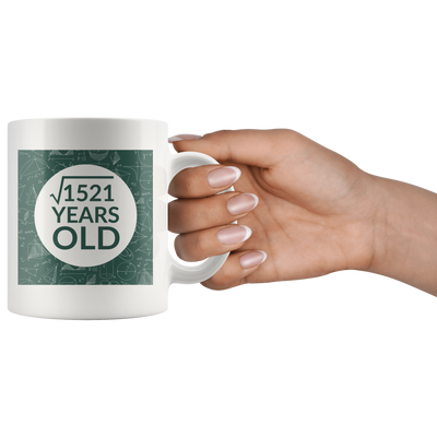 Pi Day Mug - Square Root Of 1521-39 Year Old Birthday Gifts Ideas for Women Men