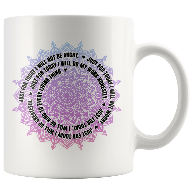 Reiki Mugs Positive Mantra Mandala Gift Cup