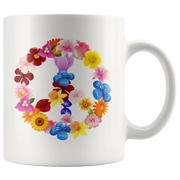 Peace Love Sign Inspiring World Peace Statement Motivational Coffee Mug 11 oz - Panvola