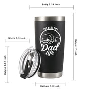 The Best Life Dad Vacuum Insulated Tumbler 20oz Father's Day Gift - Panvola