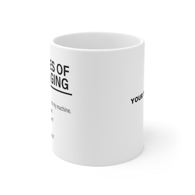 Personalized Stages Of Debugging Customized Computer Programmer Ceramic Coffee Mug 11oz