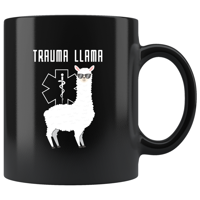 Funny Trauma Llama EMT Medic EMS Gift Coffee Mug.