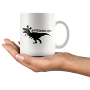Auntiesaurus Rex Coffee Ceramic Mug White 11 oz - Panvola