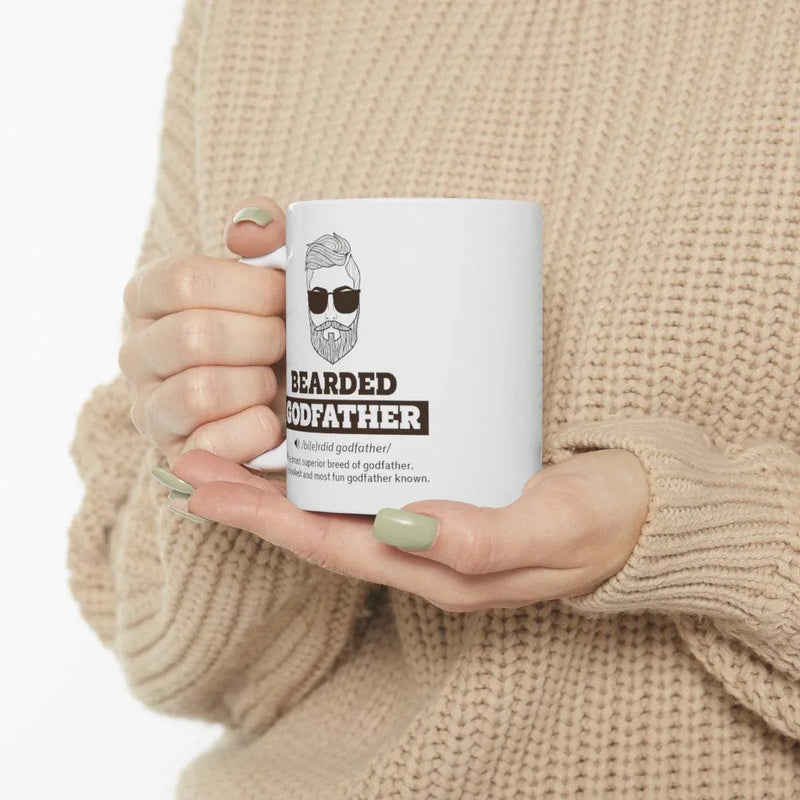 Personalized Bearded Godfather Definition Ceramic Mug 11oz - Panvola