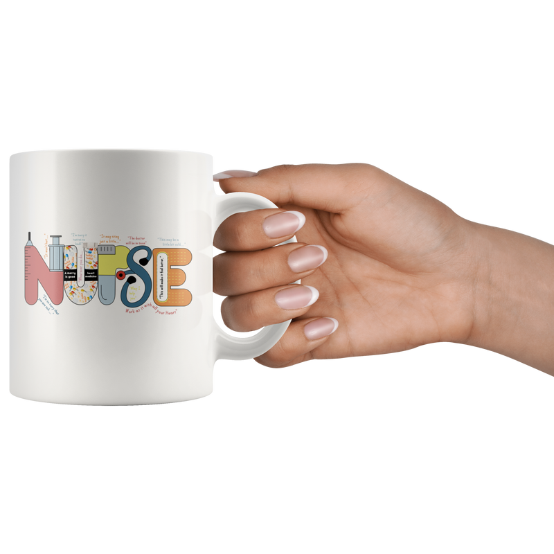 Nurse Coffee Lover Funny RN Nursing Gift Ceramic Mug 11 oz