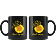 Inspiring Nature Gifts Choose To Keep Going Sunflower Black Coffee Mug 11 oz - Panvola
