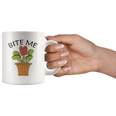 Bite Me Venus Flytrap Man Eating Plant Lover Ceramic Coffee Mug 11 oz