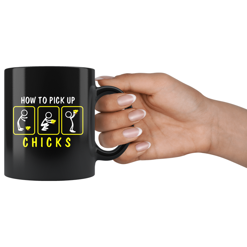 Gift For Men - How To Pick Up Chicks First Date Relationship Appreciation Coffee Mug 11 oz