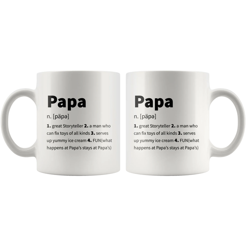 Papa Definition Great Storyteller Who Can Fix Toys Coffee Mug 11 oz - Panvola