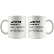 Veteran Definition Defender of America Patriotic Gifts Coffee Mug 11 oz - Panvola