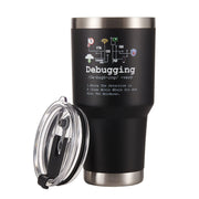 Debugging Definition Computer Programmer Coder Vacuum Insulated Tumbler.