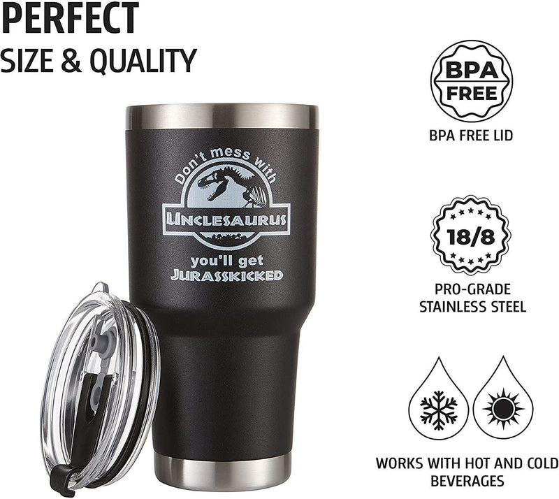 Don't Mess With Unclesaurus You'll Get Jurasskicked Vacuum Insulated Tumbler - Panvola