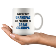 Grandpa Mug Promoted to Great Grandpa Coffee Mug 11oz - Grandpa Gifts - Panvola