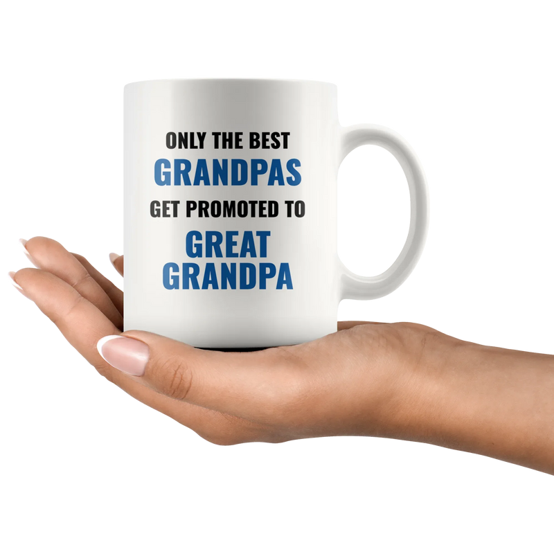 Grandpa Mug Promoted to Great Grandpa Coffee Mug 11oz - Grandpa Gifts - Panvola