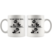 Funny Programmer Coffee Mug - Code Works Why.