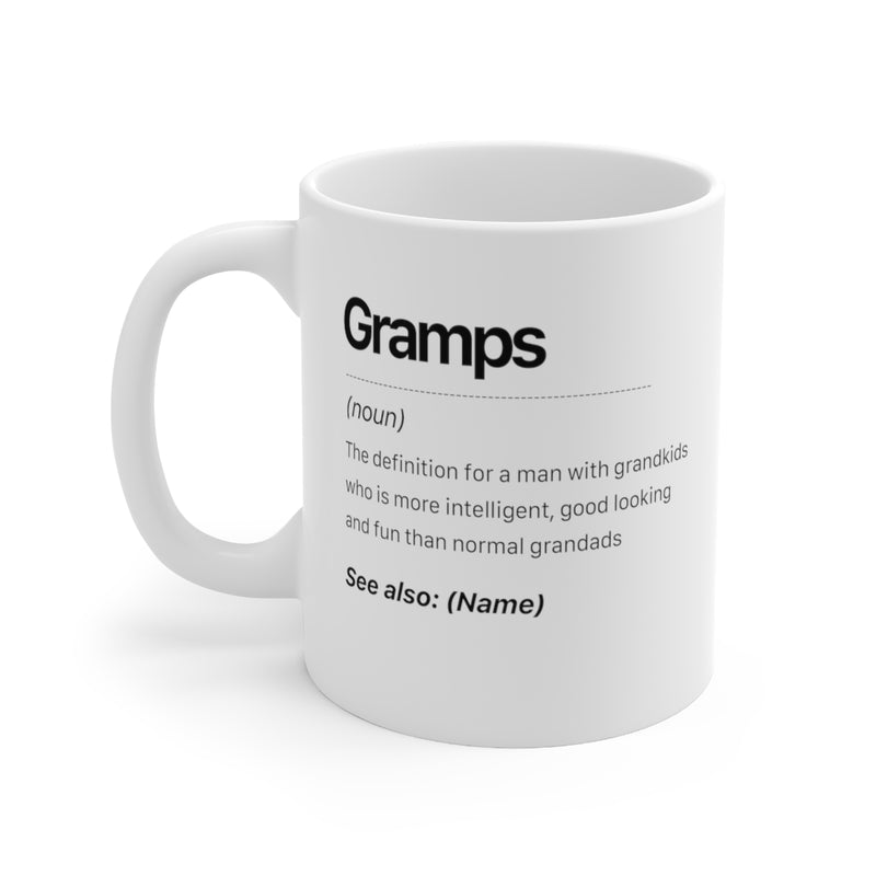Personalized Gramps Coffee Ceramic Mug 11oz White
