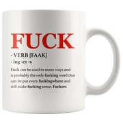 Swear Word Mug - Fuck Adult Rude Coffee Mug 11 oz - Sarcastic Gift - Panvola