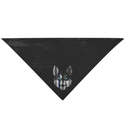 Husky Thin Blue Line Police Flag Pet Bandana